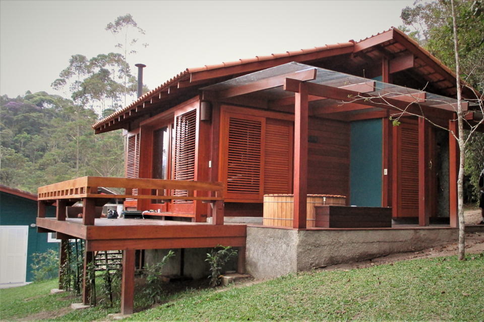 Casa de madeira pré fabricada, Rio das Flores